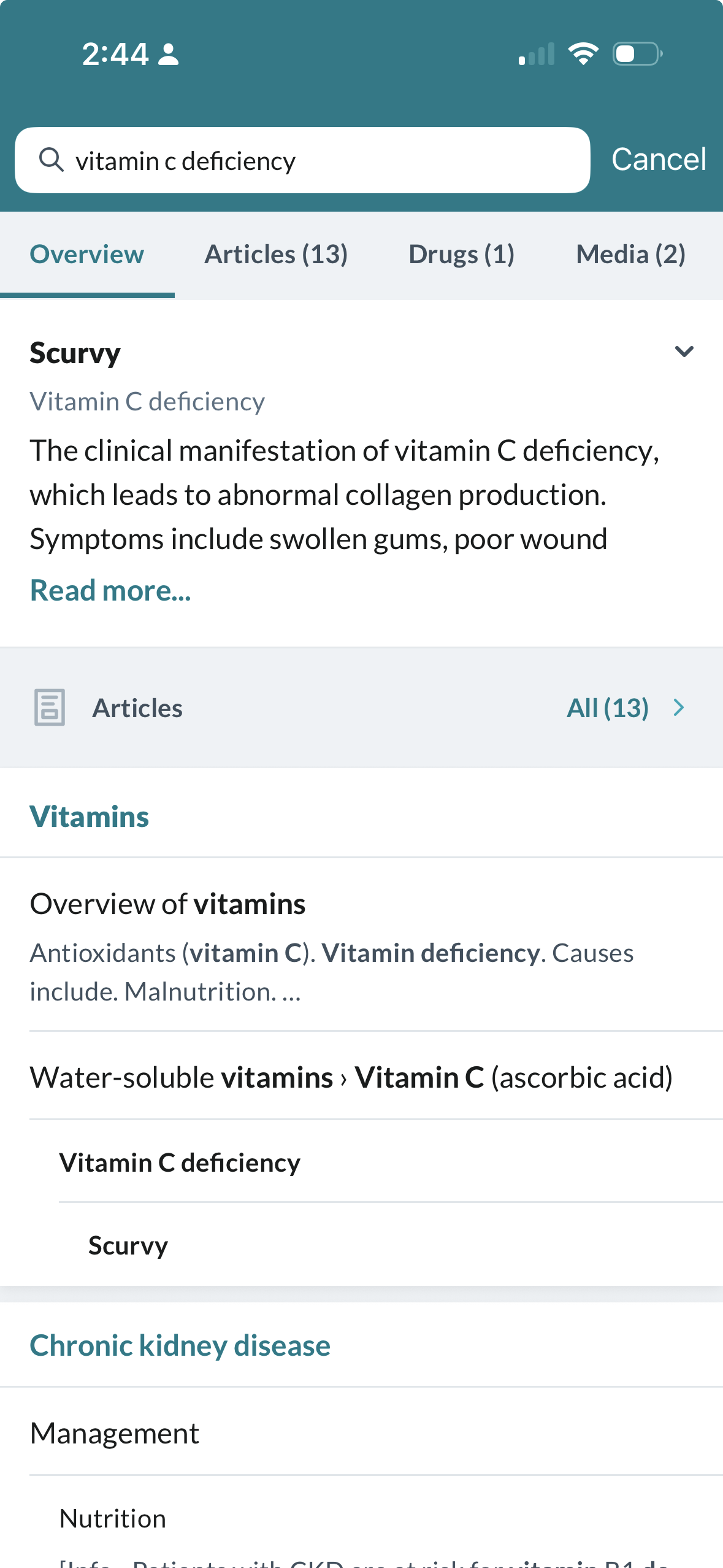AMBOSS integration - Search results